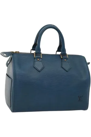 LOUIS VUITTON Pre-owned, Dames, Blauw, ONE Size, Leer, Tweedehands leren handtassen