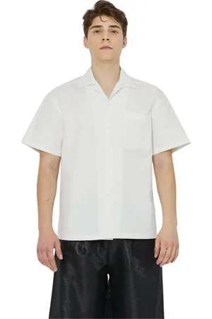 John Richmond Overhemden, Heren, Wit, 2Xl, Katoen, Overhemd met ton-sur-ton geborduurd logo op de voorkant