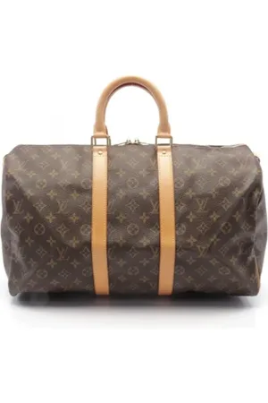 LOUIS VUITTON Pre-owned, Dames, Bruin, ONE Size, Leer, Tweedehands Canvas Louis Vuitton tassen