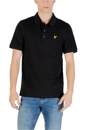 Lyle & Scott Tops, Heren, Zwart, 2Xl, Katoen, Elegant Short-Sleeve Polo Shirt