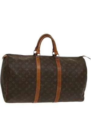 LOUIS VUITTON Pre-owned, Dames, Bruin, ONE Size, Leer, Tweedehands Canvas Louis Vuitton tassen