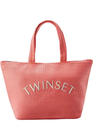 Twin-Set Tassen, Dames, Roze, ONE Size, Fuchsia Shopper Tas met Logo