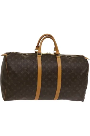 LOUIS VUITTON Pre-owned, Dames, Bruin, ONE Size, Leer, Tweedehands Canvas Louis Vuitton tassen