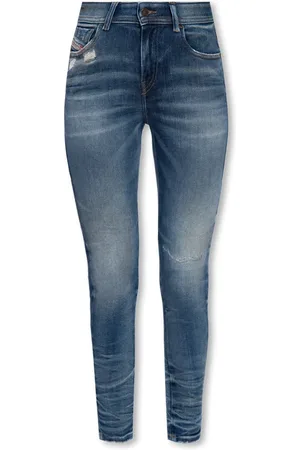 Diesel Jeans, Dames, Blauw, W27 L32, Katoen, 2017 Slandy L.32 Jeans