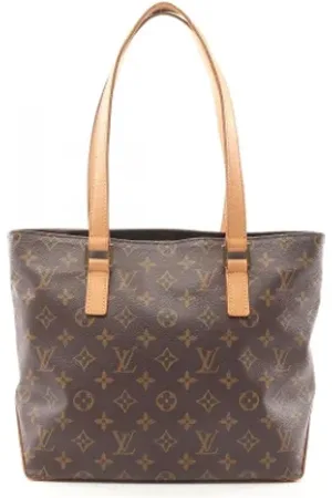 LOUIS VUITTON Pre-owned, Dames, Bruin, ONE Size, Leer, Tweedehands Canvas Louis Vuitton tassen