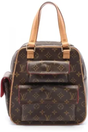 LOUIS VUITTON Pre-owned, Dames, Bruin, ONE Size, Leer, Tweedehands Canvas Louis Vuitton tassen
