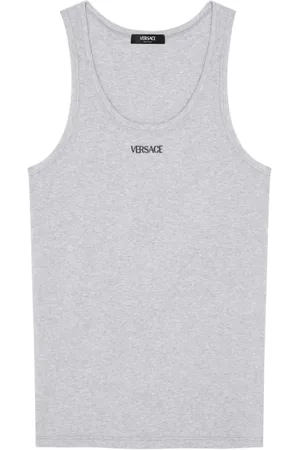 VERSACE Tops, Heren, Grijs, S, Grijze Ondergoed voor Mannen