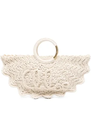 Chloé Tassen, Dames, Wit, ONE Size, Witte Kleine Tote Tas met Armband