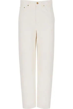 Mother Jeans, Dames, , W28, Elegant Ivory Straight-Leg Jeans