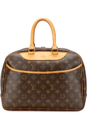 LOUIS VUITTON Pre-owned, Dames, Bruin, ONE Size, Leer, Tweedehands Canvas handtassen