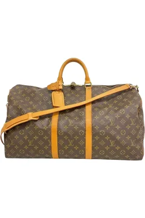 LOUIS VUITTON Pre-owned, Dames, Bruin, ONE Size, Leer, Tweedehands Canvas Louis Vuitton tassen