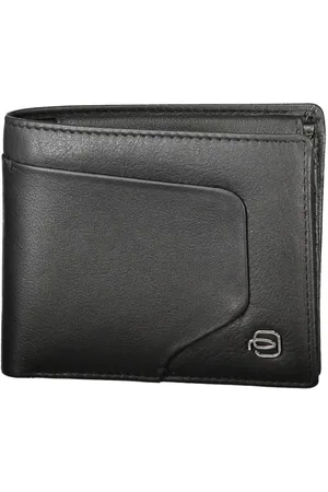 Piquadro Accessoires, Heren, Zwart, ONE Size, Zwarte Leren Portemonnee