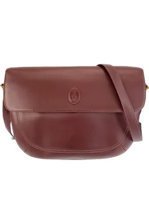 Cartier Pre-owned, Dames, Bruin, ONE Size, Leer, Pre-owned Leather crossbody-bags