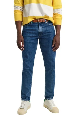 GANT Jeans, Heren, Blauw, W33, Slim gewassen jeans