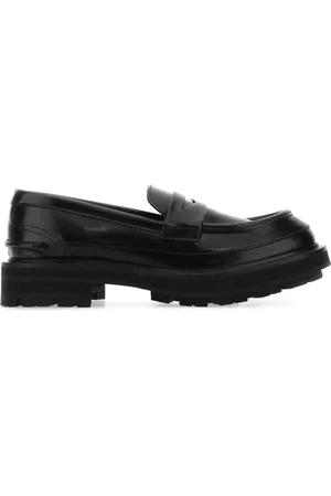 Alexander McQueen Schoenen, Heren, Zwart, 41 EU, Zwarte leren loafers