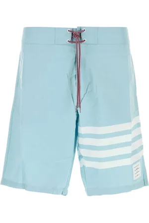 Thom Browne Badkleding, Heren, Blauw, XL, Nylon, Lichtblauwe nylon blend zwemshorts
