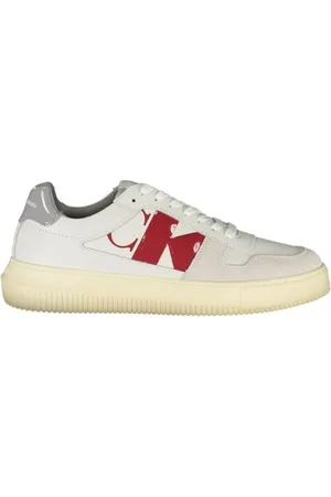 Calvin Klein Schoenen, Heren, Wit, 44 EU, Leer, Sneakers