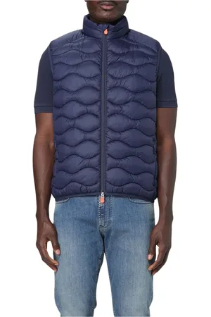 save the duck Jassen, Heren, Blauw, XL, Zwart Maatpak Vest