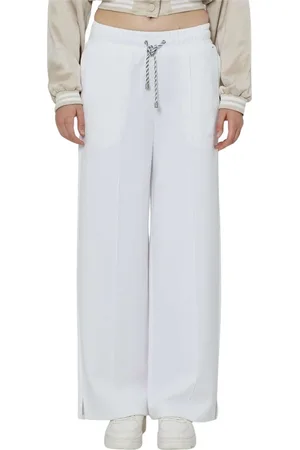 John Richmond Broeken, Dames, Wit, M, Polyester, Joggingbroek rechte pasvorm