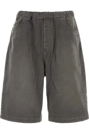 Entire Studios Korte broeken, Heren, Grijs, L, Denim, Donkergrijze Denim Bermuda Shorts
