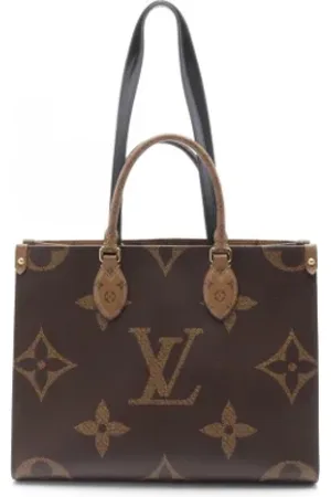 LOUIS VUITTON Pre-owned, Dames, Bruin, ONE Size, Leer, Tweedehands Canvas Louis Vuitton tassen