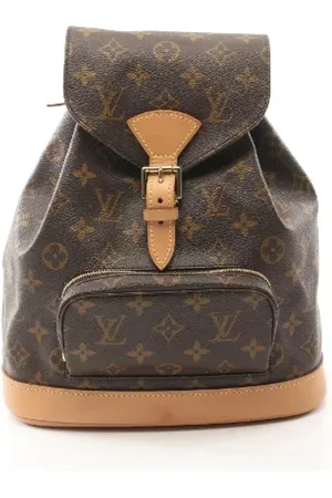 LOUIS VUITTON Pre-owned, Dames, Bruin, ONE Size, Leer, Pre-owned Canvas backpacks