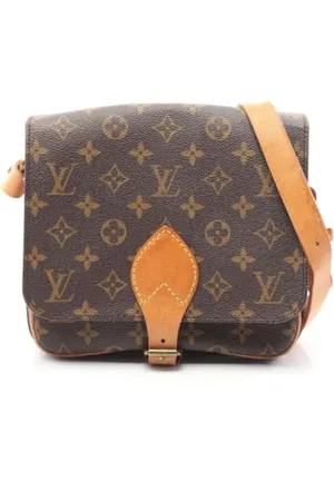 LOUIS VUITTON Pre-owned, Dames, Bruin, ONE Size, Leer, Tweedehands Canvas Louis Vuitton tassen