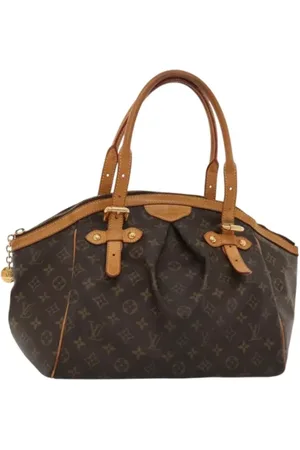 LOUIS VUITTON Pre-owned, Dames, Bruin, ONE Size, Leer, Tweedehands Canvas Louis Vuitton tassen
