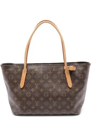 LOUIS VUITTON Pre-owned, Dames, Bruin, ONE Size, Leer, Tweedehands Canvas Louis Vuitton tassen