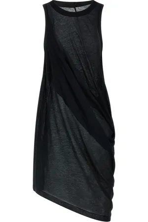 Rick Owens Tops, Dames, Zwart, S, Katoen, Anthem Tank Top Zwart Katoen Jersey