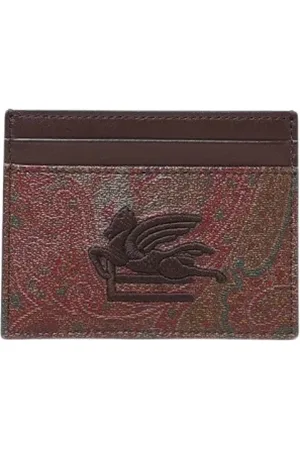 Etro Accessoires, Heren, Bruin, ONE Size, Geëmbosseerde leren handtas met verstelbare band