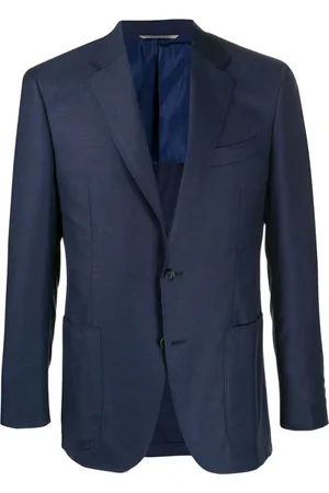CANALI Pakken, Heren, Blauw, 2Xl, Wol, Marineblauwe wollen blazer