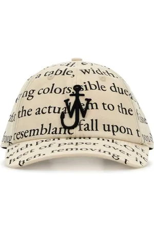 J.W.Anderson Accessoires, Dames, Veelkleurig, ONE Size, Katoen, Gedrukte Katoenen Baseballpet