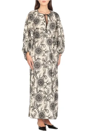 ZIMMERMANN Kleedjes, Dames, , S, Ivoor Zijden Kant Midi Jurk