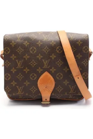 LOUIS VUITTON Pre-owned, Dames, Bruin, ONE Size, Leer, Tweedehands Canvas Louis Vuitton tassen
