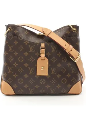 LOUIS VUITTON Pre-owned, Dames, Bruin, ONE Size, Leer, Tweedehands Canvas Louis Vuitton tassen