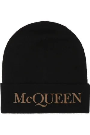 Alexander McQueen Accessoires, Heren, Zwart, L, Kasjmier, Kasjmier Zwarte Beanie Hoed