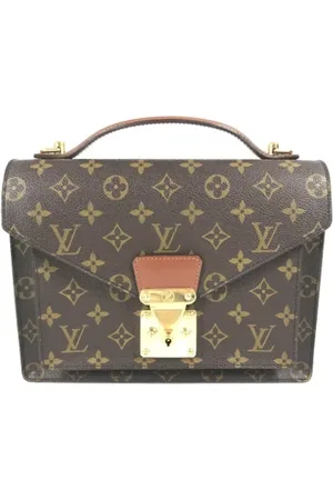 LOUIS VUITTON Pre-owned, Dames, Bruin, ONE Size, Tweedehands Canvas Louis Vuitton tassen