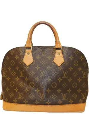 LOUIS VUITTON Pre-owned, Dames, Bruin, ONE Size, Leer, Tweedehands Canvas Louis Vuitton tassen