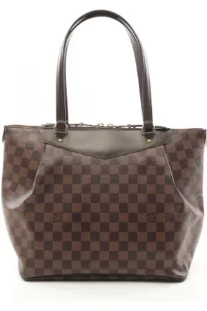 LOUIS VUITTON Pre-owned, Dames, Bruin, ONE Size, Leer, Tweedehands Canvas Louis Vuitton tassen