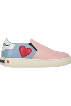 Moschino Schoenen, Dames, Veelkleurig, 41 EU, Casual Slip-On Sneakers met contrasterende inzetstukken