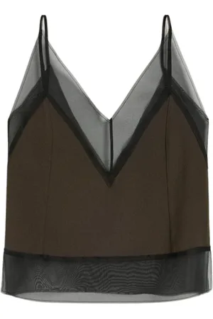 Ami Tops, Dames, Bruin, XS, Katoen, Top met dunne bandjes