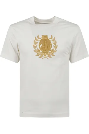 Burberry Tops, Heren, Wit, M, Katoen, Stijlvolle T-shirts en Polos voor Mannen