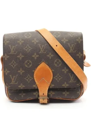 LOUIS VUITTON Pre-owned, Dames, Bruin, ONE Size, Leer, Tweedehands Canvas Louis Vuitton tassen