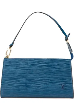 LOUIS VUITTON Pre-owned, Dames, Blauw, ONE Size, Leer, Tweedehands leren Louis Vuitton tassen