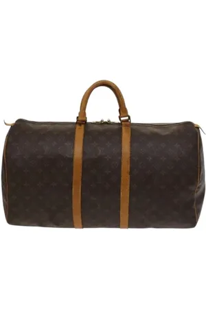 LOUIS VUITTON Pre-owned, Dames, Bruin, ONE Size, Leer, Tweedehands Canvas Louis Vuitton tassen
