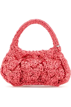 J.W.Anderson Tassen, Dames, Roze, ONE Size, Fuchsia Raffia Cable Handtas