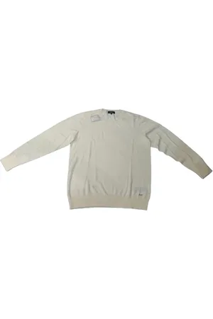 FAY Tops, Dames, Wit, 2Xl, Lange mouwen ronde hals top