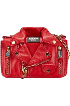 Moschino Pre-owned, Dames, Rood, ONE Size, Leer, Tweedehands leren schoudertassen