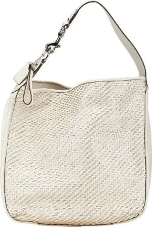 Coach Pre-owned, Dames, Wit, ONE Size, Leer, Tweedehands leren handtassen